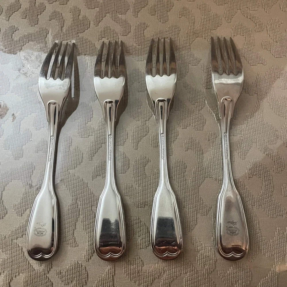 Lenox Monticello Stainless Steel Salad Forks Set 4 Thomas Jefferson 18/10 Korea